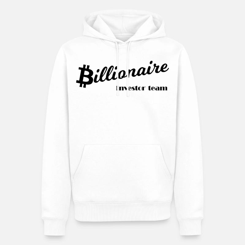 Bitcoin Silhouette Noir - Sweat à capuche Premium bio Homme - blanc