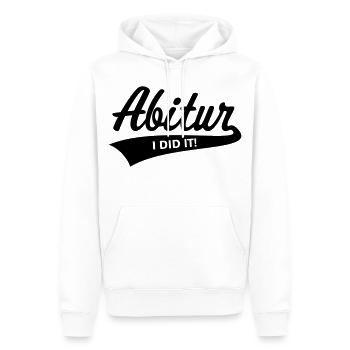 Abitur – I Did It! (Abiturient Schulabschluss / B) - Men’s Premium Organic Hoodie - white - Front - Nico (187cm)