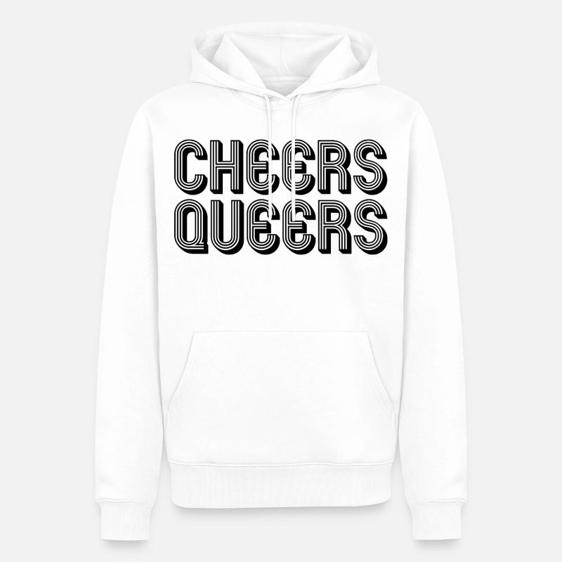 Cheers Queers LGBTQ queer - Männer Premium Bio Hoodie - Weiß