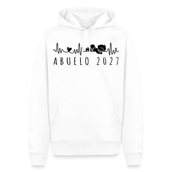 Abuelo 2027 Latido Corazón Anuncio Embarazo - Männer Premium Bio Hoodie - Weiß - Vorne - Nico (187cm)
