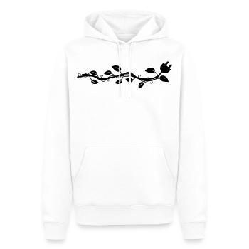 Garland, der in einem Plug endet. - Männer Premium Bio Hoodie - Weiß - Vorne - Nico (187cm)