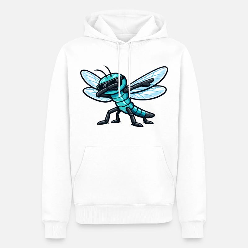 Dab de la Libellule - Sweat à capuche Premium bio Homme - blanc