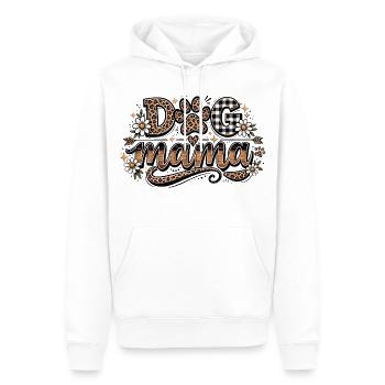 Dog Mom: Dog Mama Leopard Blumen Geschenk - Männer Premium Bio Hoodie - Weiß - Vorne - Nico (187cm)