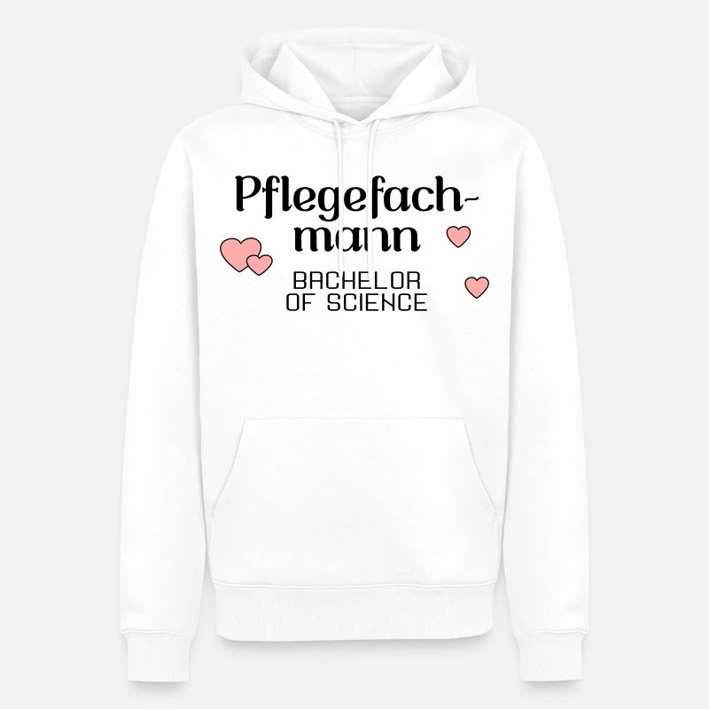 Pflegefachmann Studium Abschluss - Männer Premium Bio Hoodie - Weiß