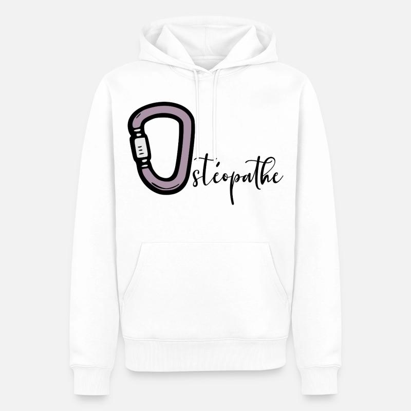 Ostéopathe - Sweat à capuche Premium bio Homme - blanc