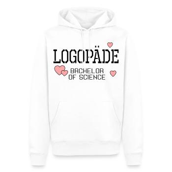 Speech Therapist Bachelor's Degree in Speech Therapy - Men’s Premium Organic Hoodie - white - Front - Nico (187cm)