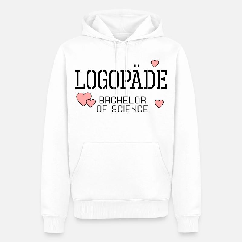 Logopäde Bachelor-Studium Logopädie - Männer Premium Bio Hoodie - Weiß