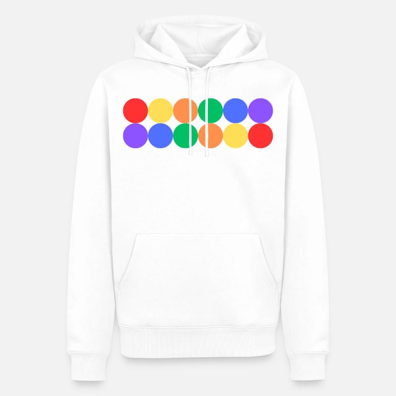 Rainbow Pride - Männer Premium Bio Hoodie - Weiß