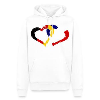 Buntes Pinselherz - Männer Premium Bio Hoodie - Weiß - Vorne - Nico (187cm)