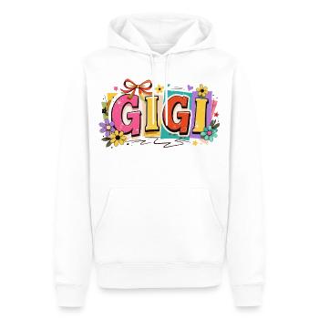 Gigi Granny Flowers Gift Retro Grandma - Men’s Premium Organic Hoodie - white - Front - Nico (187cm)