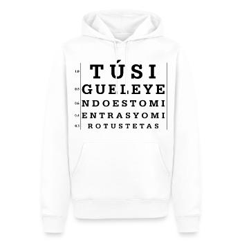 Continue reading - Men’s Premium Organic Hoodie - white - Front - Nico (187cm)
