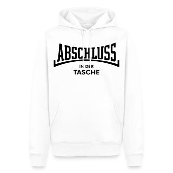 Abschluss In Der Tasche (Schulabschluss Konkav B) - Männer Premium Bio Hoodie - Weiß - Vorne - Nico (187cm)