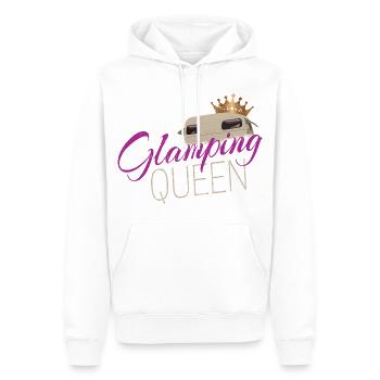 Camping de la Reine du Glamping avec une caravane vintage - Sweat à capuche Premium bio Homme - blanc - Devant - Nico (187cm)