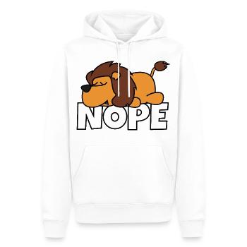 Lion paresseux Non Pas aujourd’hui Safari paresseux Afrique - Sweat à capuche Premium bio Homme - blanc - Devant - Nico (187cm)
