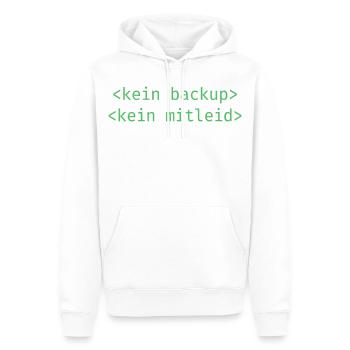 No Ticket No Support Informatiker IT Administrator - Männer Premium Bio Hoodie - Weiß - Vorne - Nico (187cm)
