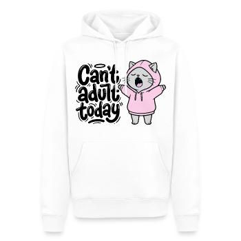 Adulte aujourd’hui - Chat en sweat à capuche - Sweat à capuche Premium bio Homme - blanc - Devant - Nico (187cm)