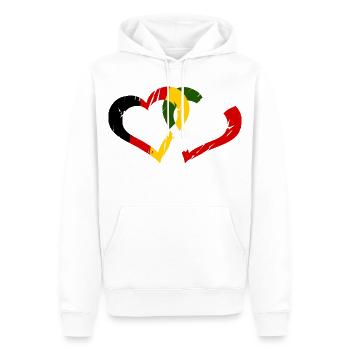 Italien Deutschland Liebe - Männer Premium Bio Hoodie - Weiß - Vorne - Nico (187cm)