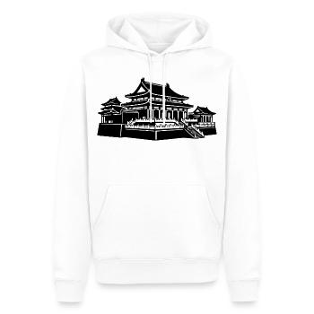 Cité interdite, Palais Impérial de Pékin - Sweat à capuche Premium bio Homme - blanc - Devant - Nico (187cm)
