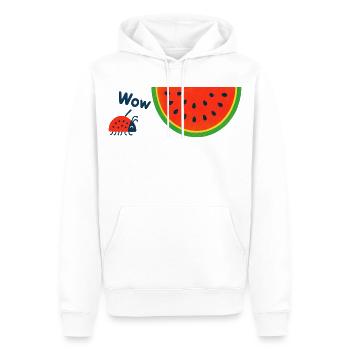 Marienkäfer staunt über Melone - Männer Premium Bio Hoodie - Weiß - Vorne - Nico (187cm)
