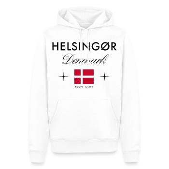 Helsingør Dänemark Koordinaten Reise Souvenir - Männer Premium Bio Hoodie - Weiß - Vorne - Nico (187cm)
