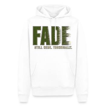 FONDU – Je suis toujours là. Techniquement - Sweat à capuche Premium bio Homme - blanc - Devant - Nico (187cm)