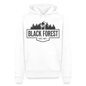 Insigne vintage de la Forêt-Noire | Forêt-Noire - Sweat à capuche Premium bio Homme - blanc - Devant - Nico (187cm)