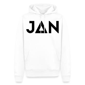 First name Jan - Men’s Premium Organic Hoodie - white - Front - Nico (187cm)