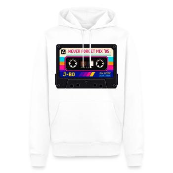 Retro Kassette Pixel Kunst - Männer Premium Bio Hoodie - Weiß - Vorne - Nico (187cm)