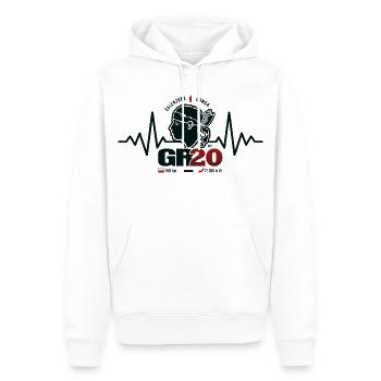 GR20 randonnée Corse trekking - Sweat à capuche Premium bio Homme - blanc - Devant - Nico (187cm)