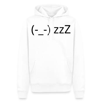 Émotique (-_-) zzZ de sommeil Kaomoji fatigué - Sweat à capuche Premium bio Homme - blanc - Devant - Nico (187cm)