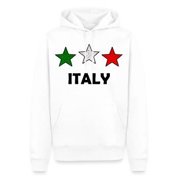 Tri-Farb Sterne Italien - Männer Premium Bio Hoodie - Weiß - Vorne - Nico (187cm)