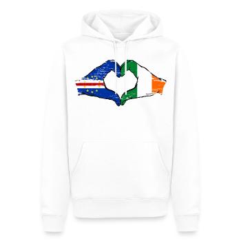 Kap Verde Irland Flagge Hände Herzform used - Männer Premium Bio Hoodie - Weiß - Vorne - Nico (187cm)