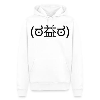 Wütendes Emote (ಠ益ಠ) Angry Disapproval - Sweat à capuche Premium bio Homme - blanc - Devant - Nico (187cm)
