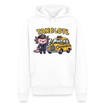 Taxolotl taxolotl avec un taxolotl jaune - Sweat à capuche Premium bio Homme - blanc - Devant - Nico (187cm)