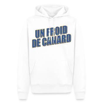 Hiver Froid Canard - Sweat à capuche Premium bio Homme - blanc - Devant - Nico (187cm)