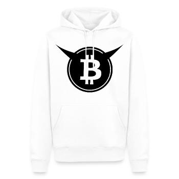 T-shirts de fans Bitcoin - Sweat à capuche Premium bio Homme - blanc - Devant - Nico (187cm)