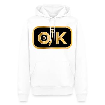 D’ACCORD - Sweat à capuche Premium bio Homme - blanc - Devant - Nico (187cm)