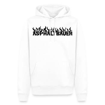 Asphaltbauer 2 - Männer Premium Bio Hoodie - Weiß - Vorne - Nico (187cm)