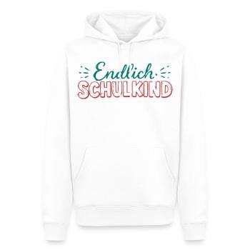 Endlich Schulkind Schulstart - Männer Premium Bio Hoodie - Weiß - Vorne - Nico (187cm)