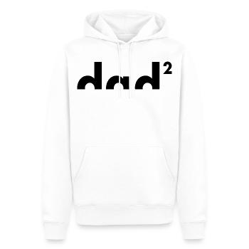 Dad hoch zwei | Vater | Vatertag - Männer Premium Bio Hoodie - Weiß - Vorne - Nico (187cm)