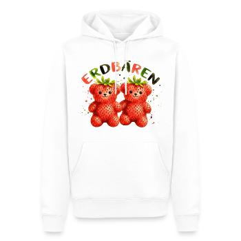 Erdbären Süßes Erdbeere Bären Wortspiel Design - Männer Premium Bio Hoodie - Weiß - Vorne - Nico (187cm)
