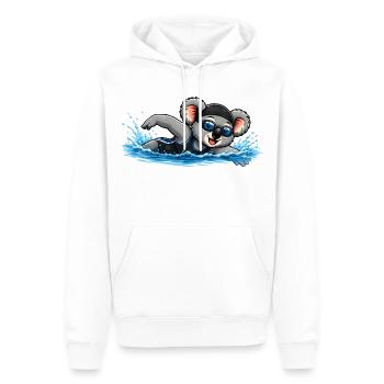 Cute koala swimming - Men’s Premium Organic Hoodie - white - Front - Nico (187cm)