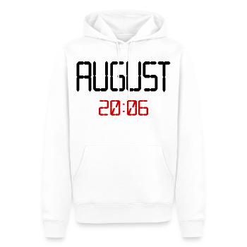 August 2006, 20th birthday - Men’s Premium Organic Hoodie - white - Front - Nico (187cm)