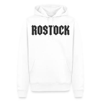 Rostock Fraktur - Männer Premium Bio Hoodie - Weiß - Vorne - Nico (187cm)
