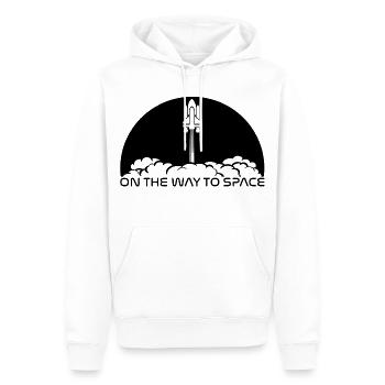 Start unter schwarzer Sonne - Männer Premium Bio Hoodie - Weiß - Vorne - Nico (187cm)