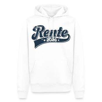 Pension 2026 - Retirement - Pension - Men’s Premium Organic Hoodie - white - Front - Nico (187cm)