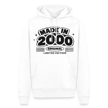 2000 Original Limited Edition - Men’s Premium Organic Hoodie - white - Front - Nico (187cm)