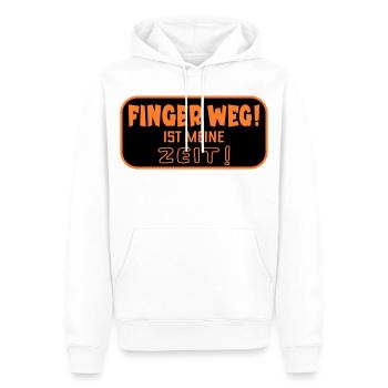 Finger Weg Zeit - Männer Premium Bio Hoodie - Weiß - Vorne - Nico (187cm)