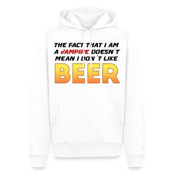 Vampirbären-Gradienten-Tee - Männer Premium Bio Hoodie - Weiß - Vorne - Nico (187cm)