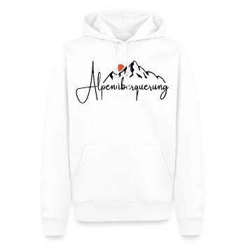 Alpen Überquerung - Wandern - Männer Premium Bio Hoodie - Weiß - Vorne - Nico (187cm)